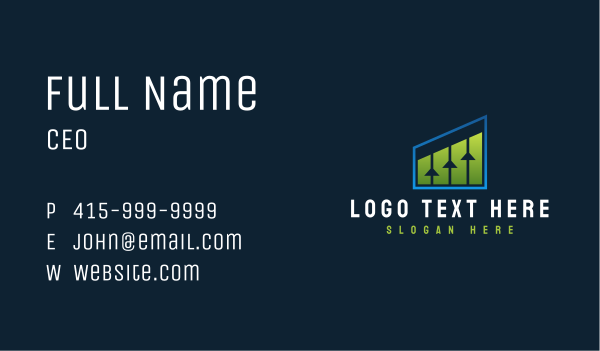 Generic Analytics Arrow Business Card Design Image Preview