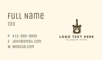 Bear Beer Bucket Business Card Image Preview