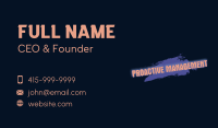 Paint Glow Wordmark Business Card Image Preview
