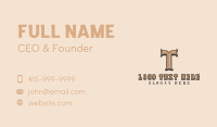 Antique Jewelry Boutique Letter T  Business Card Image Preview