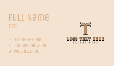Antique Jewelry Boutique Letter T  Business Card Image Preview