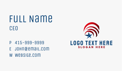 Patriotic National Star Business Card Image Preview
