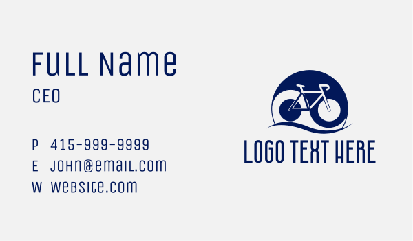 Yin Yang Bicycle  Business Card Design Image Preview