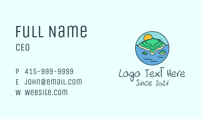 Tropical Island Business Card Image Preview
