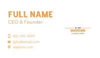 Playful Brand Wordmark   Business Card Image Preview