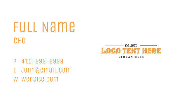 Playful Brand Wordmark   Business Card Design Image Preview