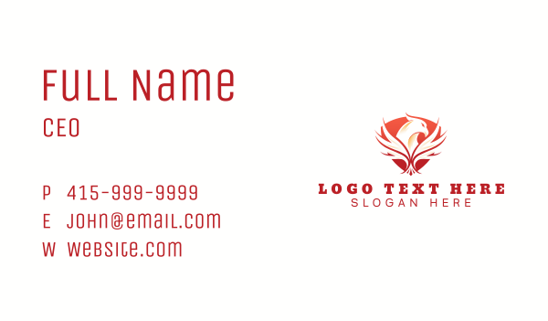 Eagle Wing Shield Business Card Design Image Preview