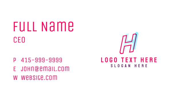 Creative Design Business Letter H Business Card Design Image Preview