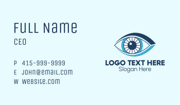 Optical Eye Clinic Business Card Design Image Preview