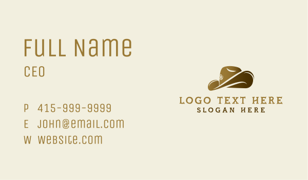 Western Sheriff Hat Business Card Design Image Preview