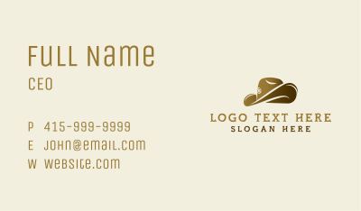 Western Sheriff Hat Business Card Image Preview