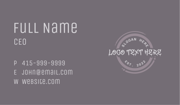 Streetwear Hiphop Apparel Business Card Design Image Preview
