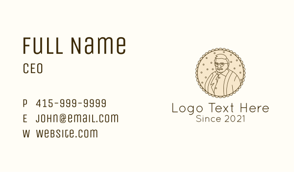 Old Man Father Portrait Business Card Design Image Preview