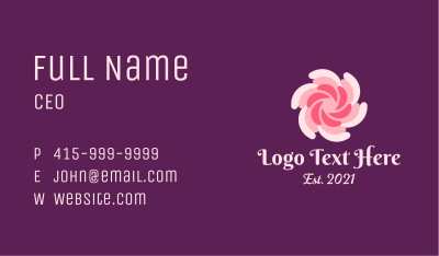 Spiral Floral SPA Business Card Image Preview