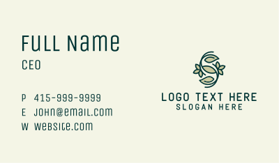 Botanical Letter S Business Card Image Preview