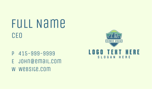 Mountain Summit Hiking Business Card Design Image Preview