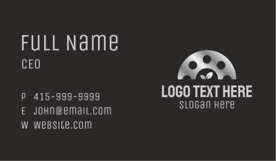 Silver Leaf Film Reel Business Card Image Preview