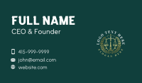 Law Scale Wreath Business Card Image Preview