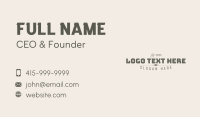 Fashion Style Wordmark Business Card Image Preview