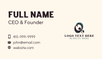 Vintage Brand Letter Q Business Card Image Preview