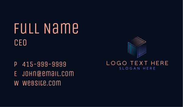 Cube Tech Digital Business Card Design Image Preview
