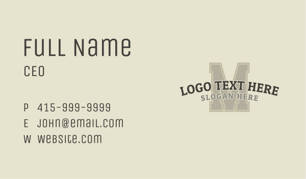 Athlete Sports Lettermark Business Card Design Image Preview