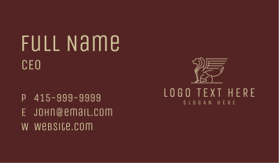 Winged Lion Griffin Business Card Image Preview