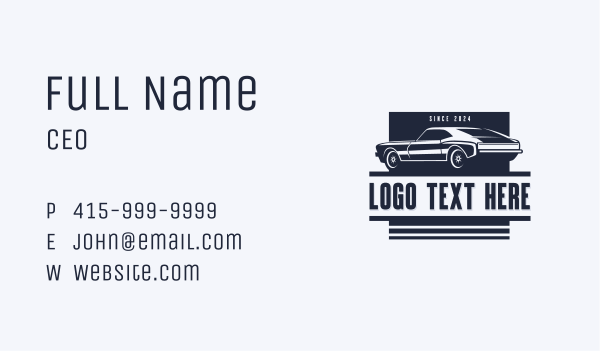 Retro Car Automotive Business Card Design Image Preview