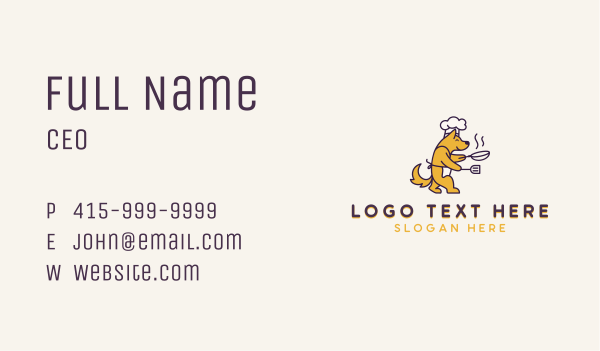 Dog Chef Cooking Business Card Design Image Preview