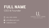 Beauty Brand Letter Business Card Image Preview