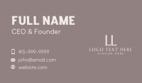 Beauty Brand Letter Business Card Preview