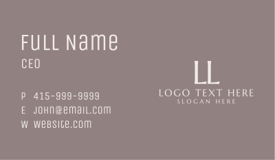 Beauty Brand Letter Business Card Image Preview