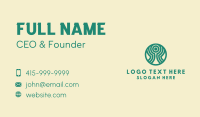 Green Abstract Person  Business Card Image Preview