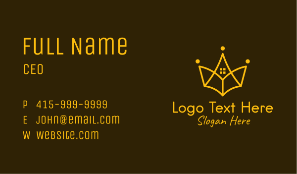 Golden Crown Realty Business Card Design Image Preview
