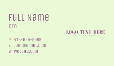 Cursive Luxury Wordmark Business Card Image Preview