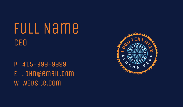 Fire Ice Snowflake Business Card Design Image Preview