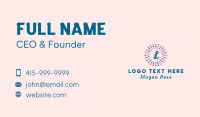 Festive Confetti Lettermark Business Card Design