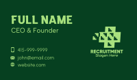 Green Tech Cross  Business Card Image Preview
