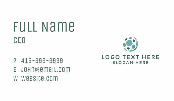 Business Hexagon Sphere Business Card Design Image Preview