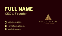Golden Abstract Triangle Business Card Image Preview