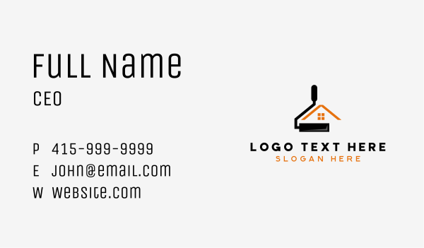 Paint Roller Home Renovation Business Card Design Image Preview