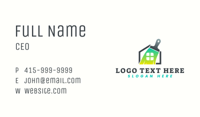 Home Improvement Paintbrush Business Card Image Preview