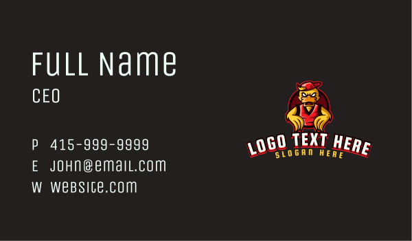 Duck Character Gaming Business Card Design Image Preview