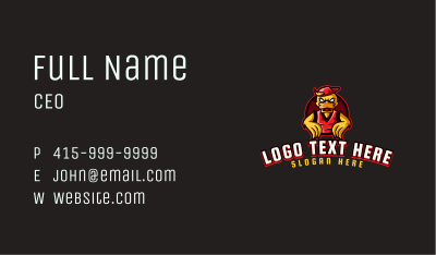 Duck Character Gaming Business Card Image Preview