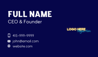 Light Decoration Wordmark Business Card Image Preview