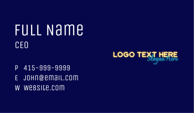 Light Decoration Wordmark Business Card Image Preview