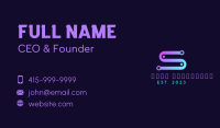 Gradient Circuit Letter S Business Card Image Preview