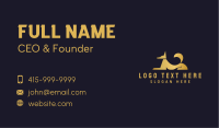 Premium Golden Dog Business Card Image Preview