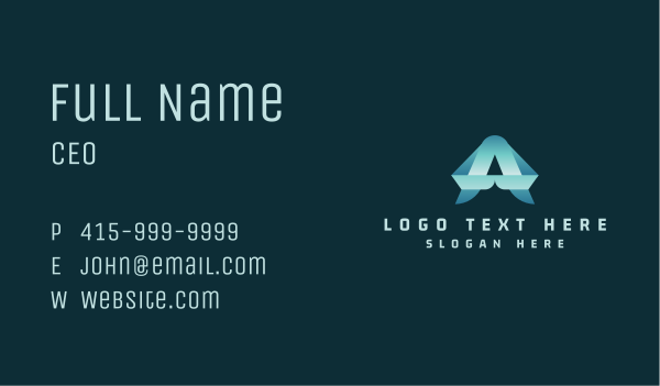 Cyber Network Letter A Business Card Design Image Preview