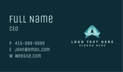 Cyber Network Letter A Business Card Image Preview